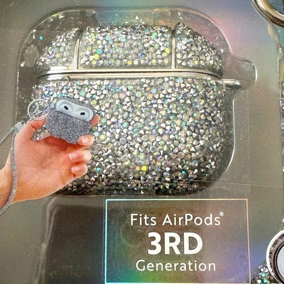 💥GIFT & Bling Crystal AirPod Protective CaseCrystal Charm Wristlet - Picture 2 of 10